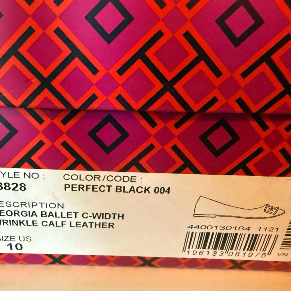 Tory Burch Black Patent Logo Flats